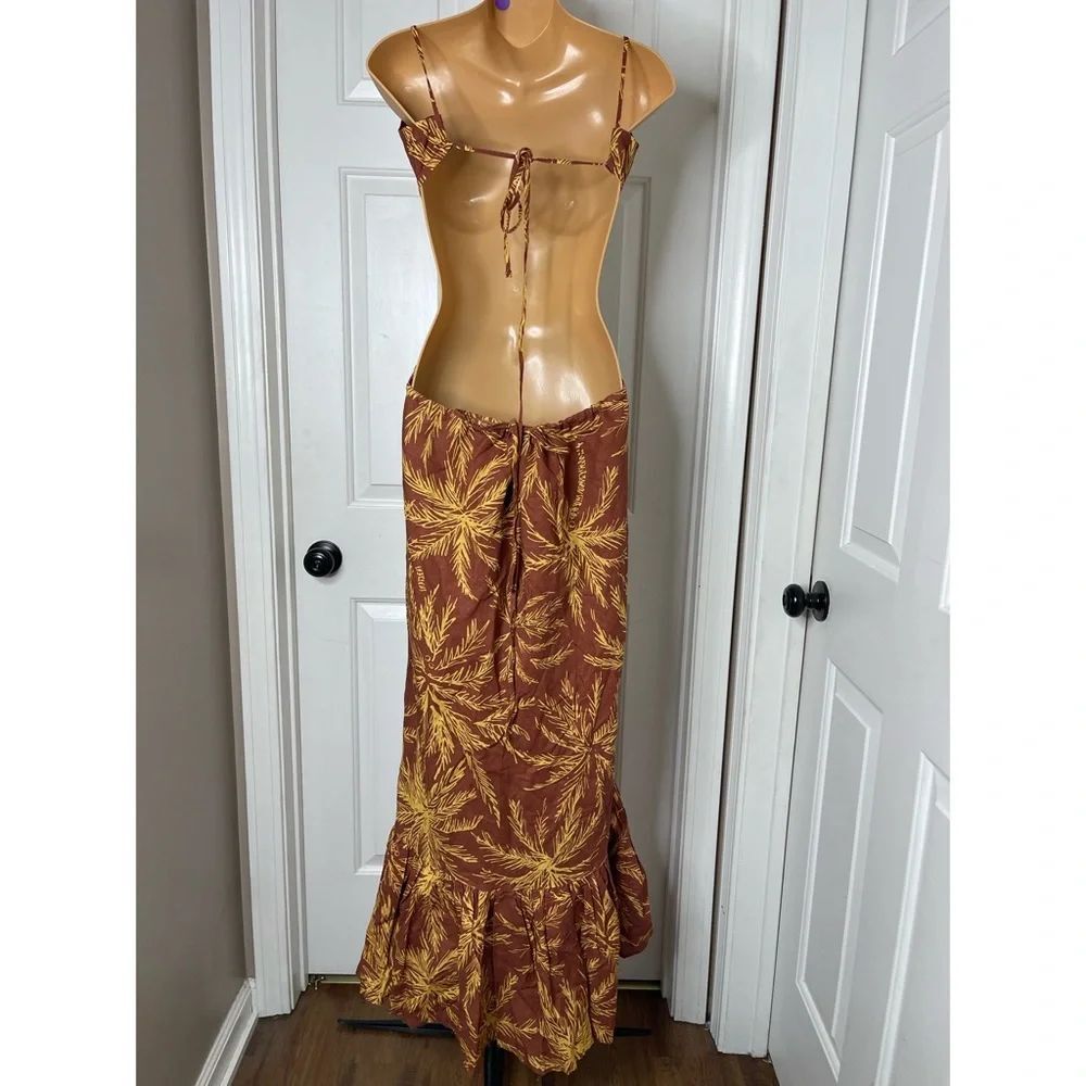 AnthropologieāFlounced Cut-Out Maxi Dress - Picture 5 of 6